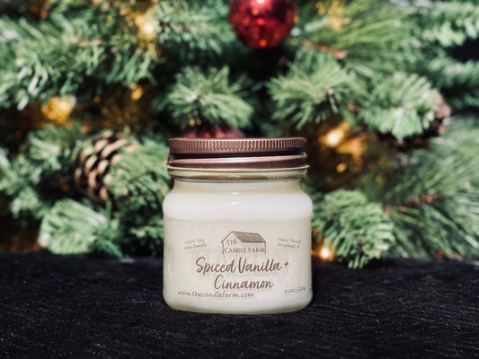 Spiced Vanilla + Cinnamon 8 oz candle